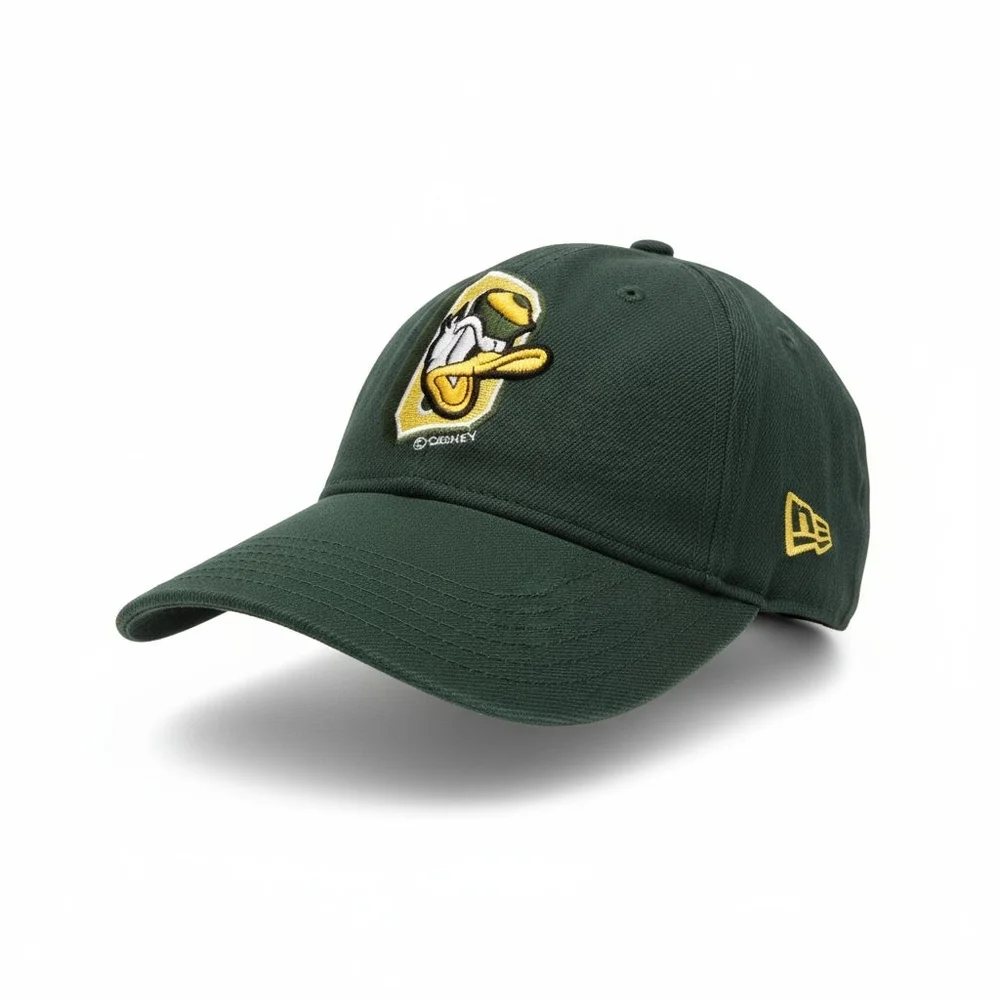 Vintage University Of Oregon Disney Duck Green Yellow Wool Cap